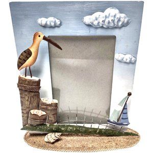Pelican Sailboat Picture Frame Beach Decor Coastal Nautical Photo Frame 4x6